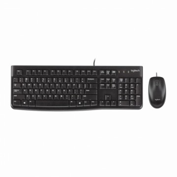 Keyboard and Mouse Logitech MK120 QWERTZ Black German