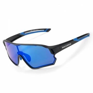 Rockbros 14110009001 photochromic cycling glasses for children 8-14 years old - black and blue