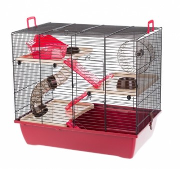 INTER-ZOO Pinky 3 Zinc Burgundy - cage for a hamster