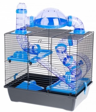INTER-ZOO Rocky + Terrace blue - cage for a hamster