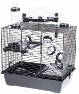 INTER-ZOO Rocky + Terrace black - cage for a hamster