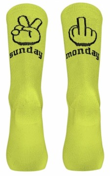 Velo zeķes Northwave Sunday Monday yellow fluo