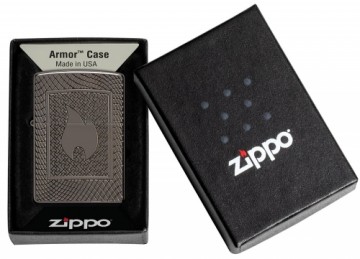 Zippo Lighter 48569 Armor™ Flame Pattern Design