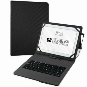 Planšetdatora un Klaviatūras Vāks Subblim SUB-KT1-USB001 Melns Spāņu Qwerty