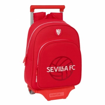 School Rucksack with Wheels Sevilla Fútbol Club Red 28 x 34 x 10 cm