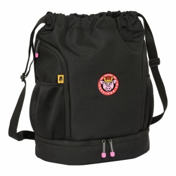 Сумка-рюкзак на веревках Kings League Porcinos Чёрный 35 x 40 x 1 cm