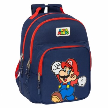 Skolas soma Super Mario World Tumši Zils 32 x 42 x 15 cm