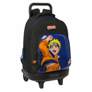 Школьный рюкзак с колесиками Naruto Ninja Синий Чёрный 33 x 45 x 22 cm