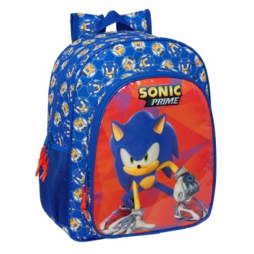 School Bag Sonic Prime Blue 32 x 38 x 12 cm