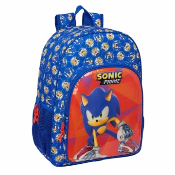 School Bag Sonic Prime Blue 33 x 42 x 14 cm