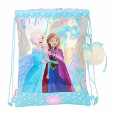 Сумка-рюкзак на веревках Frozen Cool days Фиолетовый Небесный синий 26 x 34 x 1 cm