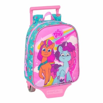 Школьный рюкзак с колесиками My Little Pony Magic Розовый бирюзовый 22 x 27 x 10 cm
