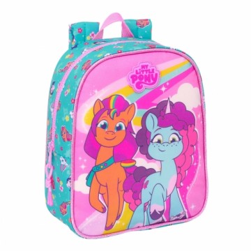 School Bag My Little Pony Magic Pink Turquoise 22 x 27 x 10 cm