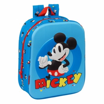 School Bag Mickey Mouse Clubhouse Blue 22 x 27 x 10 cm 3D