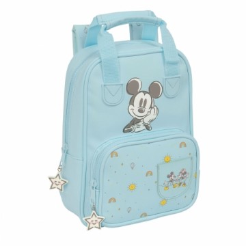 School Bag Mickey Mouse Clubhouse Baby Light Blue 20 x 28 x 8 cm