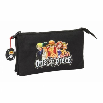 Trīsvietīgs futrālis One Piece Melns 22 x 12 x 3 cm