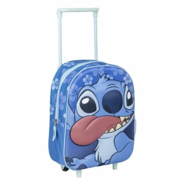 Школьный рюкзак с колесиками Stitch Синий 25 x 31 x 10 cm