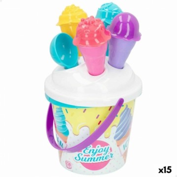 Beach toys set Colorbaby Ø 18 cm 11 Pieces Ice cream polypropylene (15 Units)