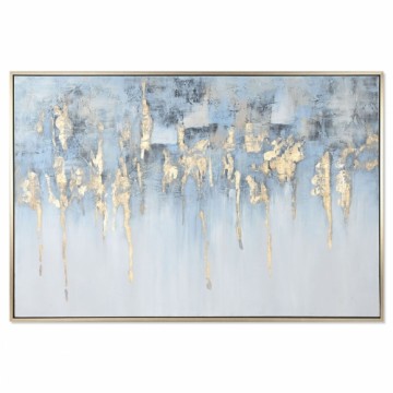 Painting Home ESPRIT Blue White Abstract Modern 187 x 3,8 x 126 cm