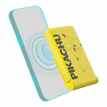 Magnetic powerbank OTL 5000 mAh, USB-C 15W, Pokemon Pikatchu with stand (yellow)
