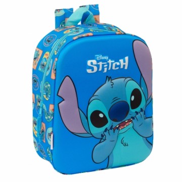 Skolas soma Lilo & Stitch Zils 22 x 27 x 10 cm 3D