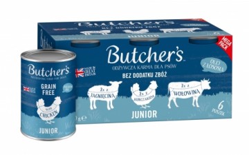 BUTCHER'S Original Junior Mega pack mix - wet dog food - 6 x 400g