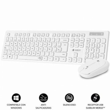 Клавиатура и беспроводная мышь Subblim SUBKBC-CSSW11 Белый Испанская Qwerty