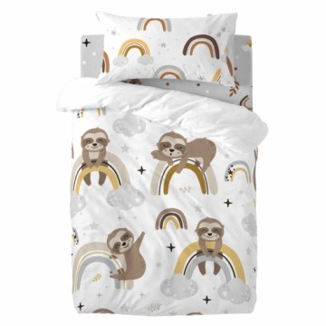 Комплект чехлов для одеяла HappyFriday Moshi Moshi Sleepy Sloth Разноцветный Детская кроватка 2 Предметы