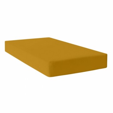 Fitted bottom sheet HappyFriday BASIC Mustard 90 x 200 x 32 cm