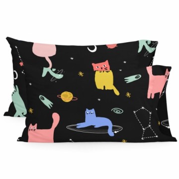 Наволочка HappyFriday Aware Cosmic cats Разноцветный 50 x 75 cm (2 штук)