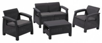 Keter Corfu set outdoor furniture set Graphite, Grey