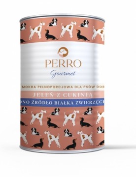 PERRO Gourmet Deer with zucchini - wet dog food - 400g