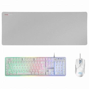 Pack Gaming Mars Gaming MCPXWES Balts Spāņu Qwerty QWERTY LED RGB