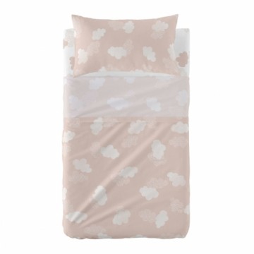 Bedding set HappyFriday Basic Kids Clouds Pink Baby Crib 2 Pieces