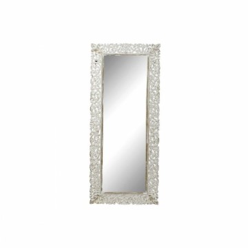 Настенное зеркало Home ESPRIT Белый Стеклянный Деревянный MDF Индиец Маринованный 66 x 3 x 164 cm