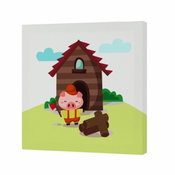 Canvas HappyFriday Mr Fox Piggys Daudzkrāsains 27 x 27 cm
