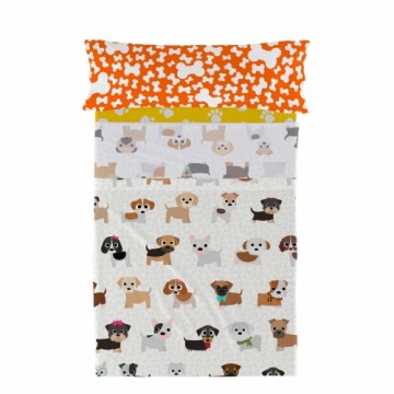 Bedding set HappyFriday Mr Fox Dogs Multicolour Single 2 Pieces