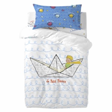 Duvet cover set HappyFriday Le Petit Prince Navire Multicolour Baby Crib 2 Pieces