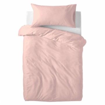 Duvet cover set HappyFriday Basic Kids Light Pink Baby Crib 2 Pieces