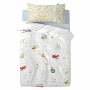 Duvet cover set HappyFriday Le Petit Prince Son Monde Multicolour Baby Crib 2 Pieces