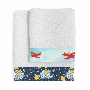 Towel set HappyFriday Le Petit Prince Son Avion Multicolour 2 Pieces