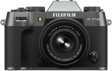 Fujifilm X-T50 + 15-45mm, charcoal