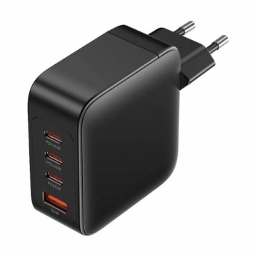 Wall charger, Vention, FEIB0-EU,  3xUSB-C, USB- A, 140W|140W|30W|18W, GaN (czarna)