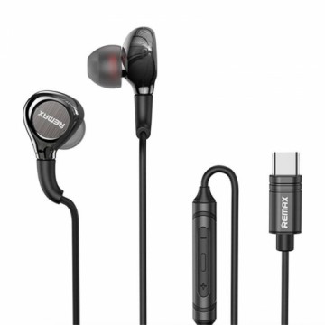 Earphones Remax RM-655a, USB-C, 1.5m (black)