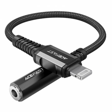 Acefast audio cable MFI Lightning - 3.5mm mini jack (female) 18cm, AUX black (C1-05 black)