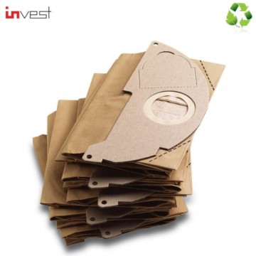 Invest Eco Paper Vacuum Cleaner bags KARCHER WD2 / A 2024 / A 2014 / A 2000-2099 (5pcs.) 6.904-322.0