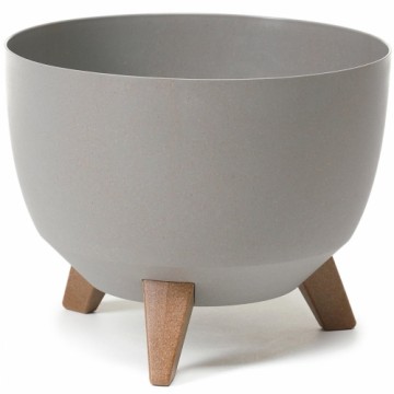 Lamela Puķu pods Roma Eco Wood 33cm, pelēks