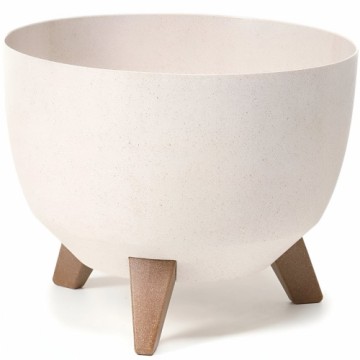 Puķu pods Roma Eco Wood 29cm, balts