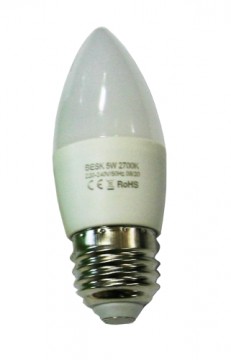 Besk LED spuldze 5W E27 2700k