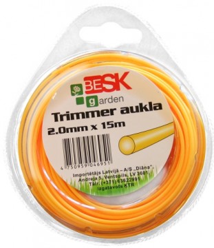 Besk Trimmera aukla 2.0mm*15m apaļa